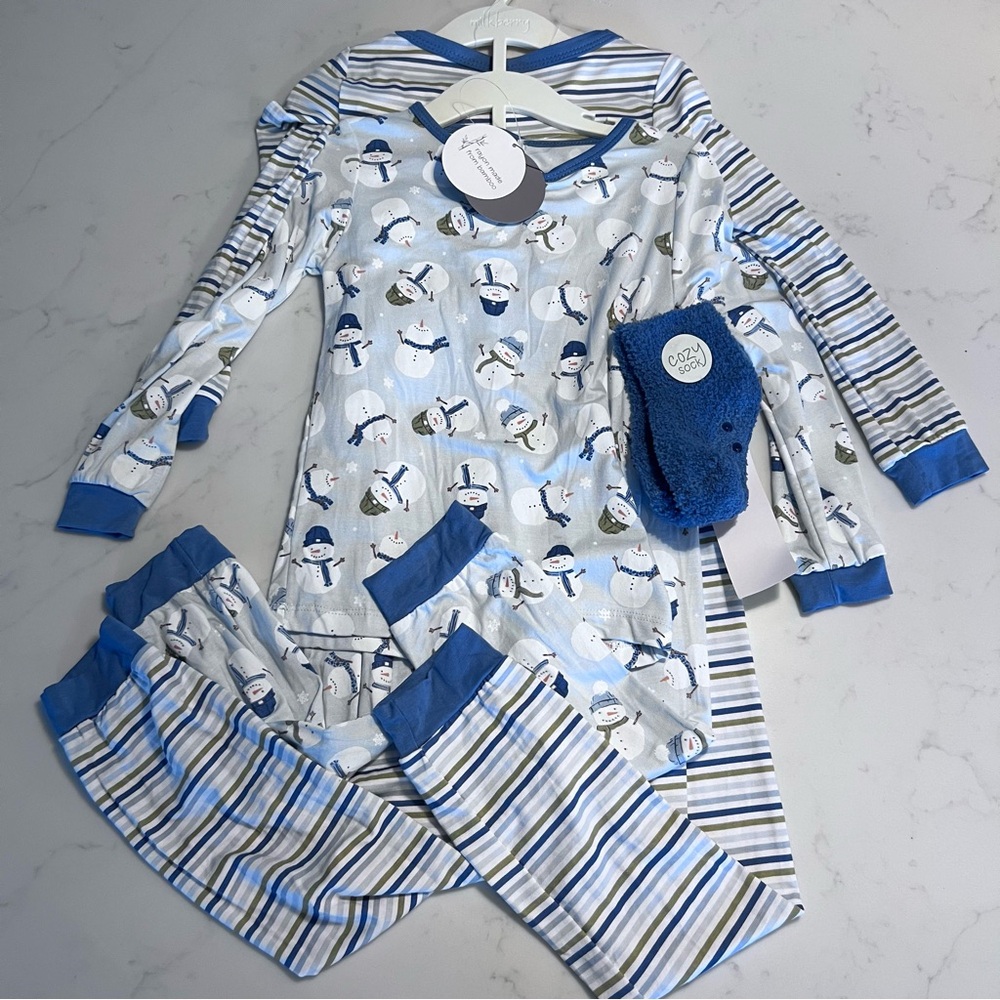 Milkberry Bamboo Toddler Christmas Pajamas 4T